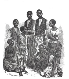 Native people from the Lower Congo region, c. 1880, Africa, Historical, digitally restored