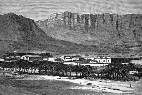 Cape Town with Table Mountain, Mesa, sandstone, quartzitic Table Mountain sandstone, escarpment,