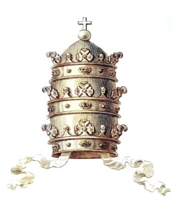 Tiara, triple crown, papal crown or also occasionally called Roman crown, is the crown worn by the