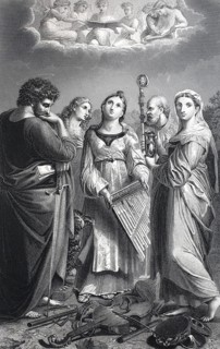 St Cecilia of Rome, venerated in several Christian denominations as a saint, virgin and martyr, she