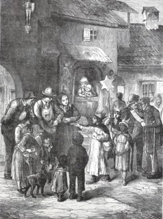 The three kings are travelling and collecting money, 1888, France, Historical, digitally restored