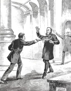 Aubertin's assassination attempt with three revolver shots on the person of Jules Francois Ferry