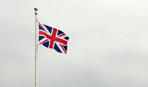 Union Jack, British national flag, British Normandy Memorial, war memorial, Ver-sur-Mer, D-Day,
