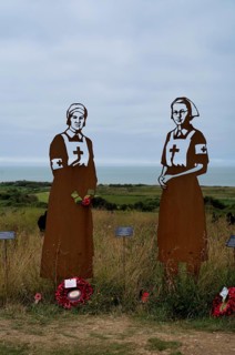 Nurse Mollie Evershed and Dorothy Field, installation, Standing with Giants, honouring the