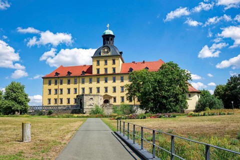 Johannisteich, castle park, Museum Zeitzer Schloss Moritzburg, early baroque style, Zeitz,
