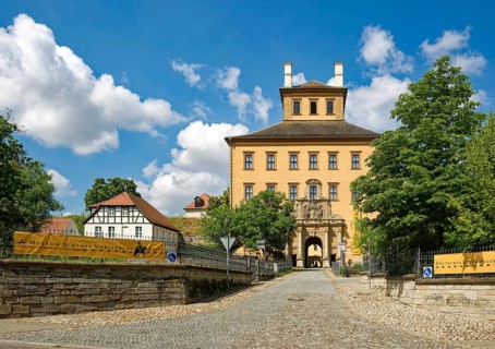 Gatehouse, Museum Zeitzer Schloss Moritzburg, early baroque style, Zeitz, Saxony-Anhalt, Germany