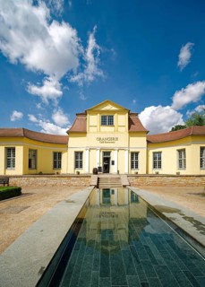 Orangery, castle park, Museum Zeitzer Schloss Moritzburg, early baroque style, Zeitz,