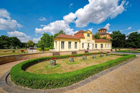 Orangery, castle park, Museum Zeitzer Schloss Moritzburg, early baroque style, Zeitz,