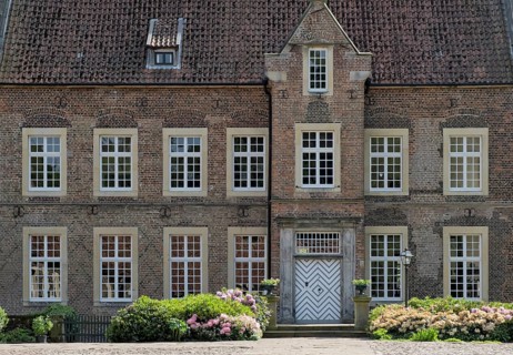 Moated castle Haus Welbergen, Ochtrup, Welbergen, Münsterland, North Rhine-Westphalia, Germany