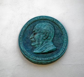 Memorial plaque for Reinhold Jubelt the Elder, newspaper publisher and book printer, Zeitz,