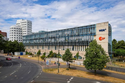 Düsseldorf, North Rhine-Westphalia, Germany - Düsseldorf broadcasting centre with the television