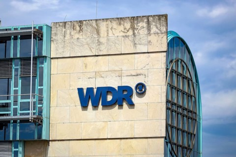 Düsseldorf, North Rhine-Westphalia, Germany - WDR Funkhaus Düsseldorf at the new Zollhof in the