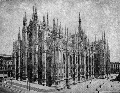 Duomo di Milano, Cathedral of Milan, gothic cathedral, neo-gothic and baroque style elements,