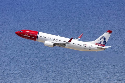 A Boeing 737-800 aircraft of Norwegian with the registration LN-NIP at Rhodes Airport, Greece