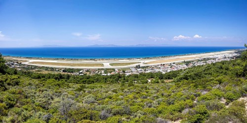 View of Rhodes Airport, Greece