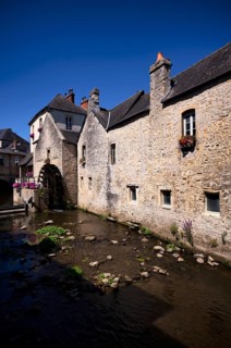 Mill wheel, mill, tanners' quarter, river Aure, old town, Bayeux, Normandy, Calvados, France