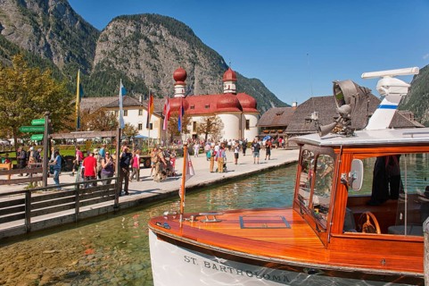 St. Bartholomä, Königssee, mountain lake in the municipality of Schönau am Königssee, district of