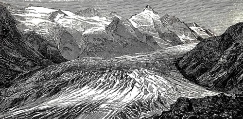 Pasterze on the Grossglockner, snow, ice, climate, climate change, glacier melt, glacier river,