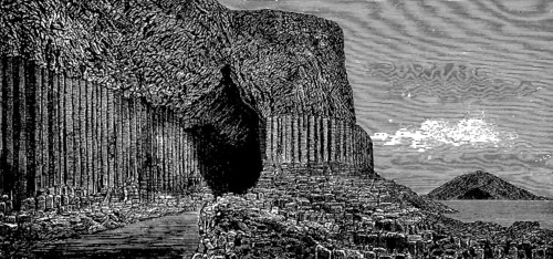 Fingals Cave, Fingals Cave on Staffa, basalt cave, basalt columns, geology, Tertiary period, island