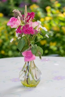 Small bouquet with garden flowers, North Rhine-Westphalia, Germany