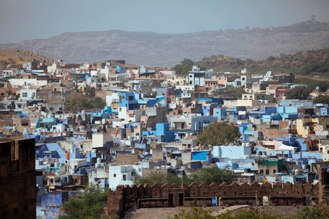 City view of the blue houses of Jodhpur, Rajasthan, India