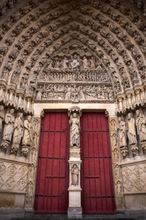 Main portal, Redeemer portal, Cathédrale Notre-Dame d'Amiens cathedral, Amiens, Somme, France