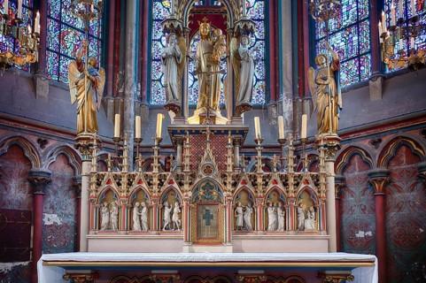Interior view, altar, Chapel of the Blessed Sacrament, Chapelle du Saint-Sacrement, Saint-Augustin