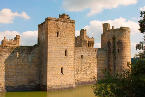 Bodiam Castle is located in East Sussex near the River Rother. It has long been one of England's