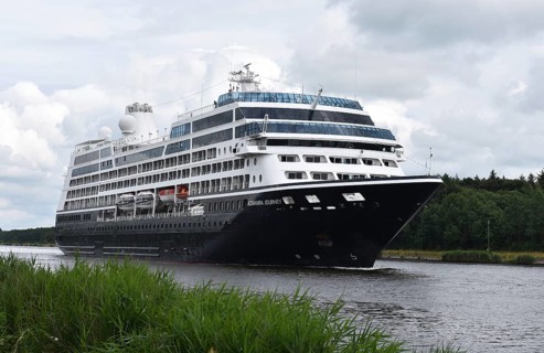 MS AZAMARA JOURNEY, cruise ship AZAMARA JOURNEY sailing in the Kiel Canal, NOK, Kiel Canal,
