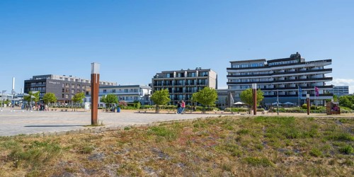 Hotels on the promenade, Sankt Peter Ording, Eiderstedt, North Frisia, North Sea,