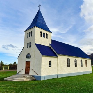 Hofsoskirkja, church in Hofsos, Tröllaskagi peninsula, North Iceland, Iceland
