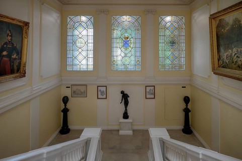 Interior view, staircase, town hall, Hôtel de Ville, Mairie, formerly Hôtel Auban-Moët, Avenue de