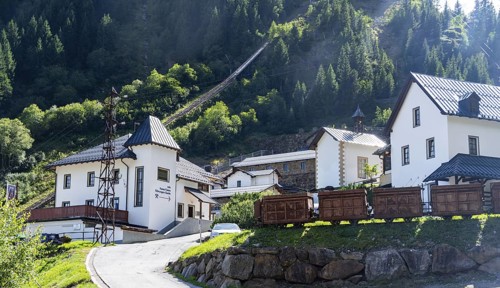 Provincial mining museum, former ore processing plant, historic ore mine, Ridnauntal, South Tyrol,