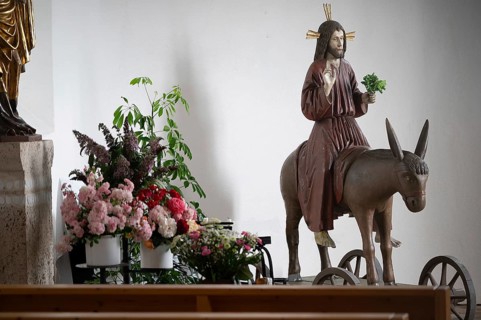 Palmesel in the pilgrimage chapel Zu unserer lieben Frau im Holderbusch and Sankt Urban, Im Öschle