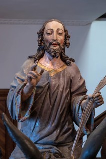 Palmesel, created in 1767, detail of Jesus, Städtisches Museum, Krummebergstr. 30, Überlingen,