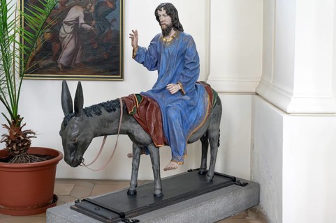 Palmesel, around 1490, St John's parish church, Biberacher Str. 6, Ummendorf, Biberach district,