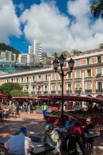 House facades, Monte Carlo, Cote d'Azur, Monaco