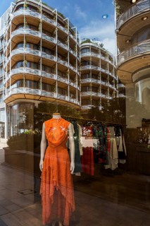 Luxury flats and luxury shops, Monte Carlo, Cote d'Azur, Monaco