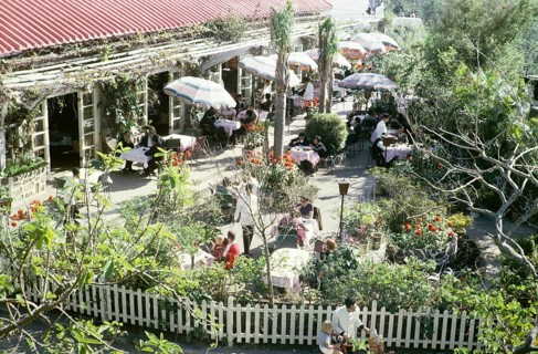 Looking down on people at the The Peak Lookout restaurant, The Peak, Hong Kong, Asia, 1965