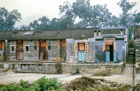Houses in rural area near Tai Po, New Territories, Hong Kong, Asia 1964