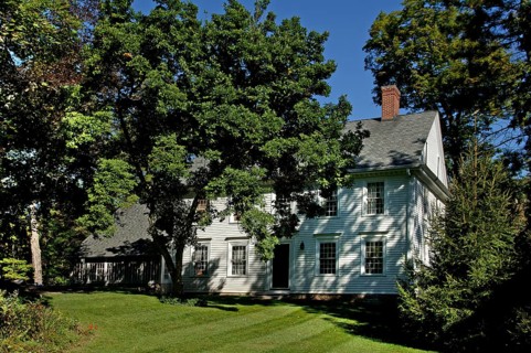 Early wooden settler's house 1780, Marksboro, New Jersey, USA