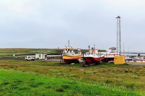 Fishing harbour, Raufarhöfn, Melrakkasletta, North-East Iceland, Iceland