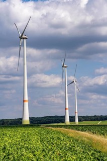 Rheurdt wind farm, south of Ismus, 3 Enercon E-115 wind turbines, North Rhine-Westphalia, Germany