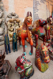 Souvenirs in the fortress in Jaisalmer, Rajasthan, India