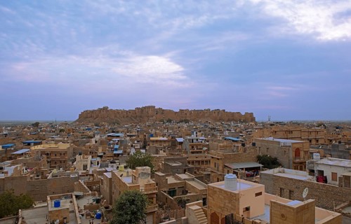 City view Jaisalmer, behind the fortress, Jaisalmer, Rajasthan, India