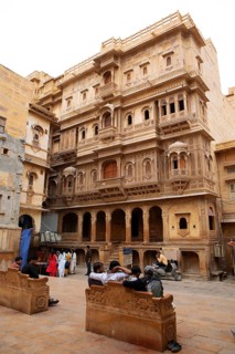 Patwa Haveli or merchant's house in the old town of Jaisalmer, Rajasthan, India