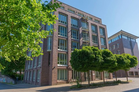 New buildings on Alte Neustadt, Willis Towers Watson, residential, offices, large windows, group of