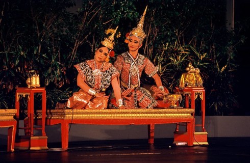 Thai drama performance, Bangkok, Thailand, December 2002, vintage, retro, old, historical