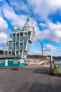 Construction site of the new regatta stand at Lake Baldeney in Essen, North Rhine-Westphalia,