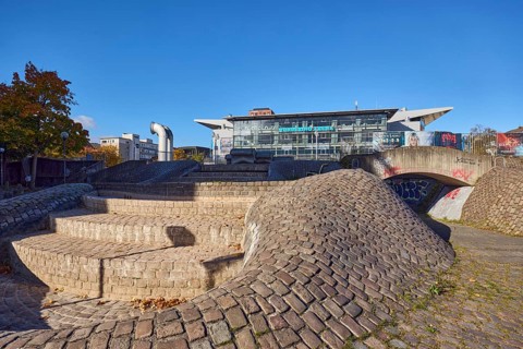 Wunderino Arena multi-purpose hall or former Baltic Sea Hall, well complex, building material